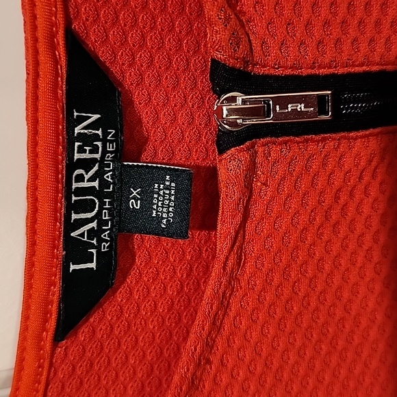 Lauren Ralph Lauren 1/4 zip textured pullover top - Picture 3 of 5